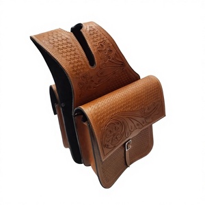 Selle en cuir de buffle véritable avec arceau en bois, siège d'équitation de qualité durable et sacoche de selle, respirante, confortable et résistante - Product Image 4