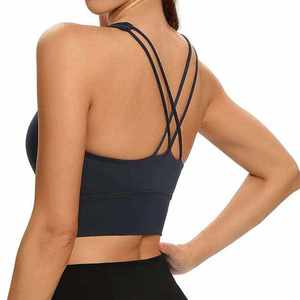 Lightweight Women's Sports Bra Plus Size Simple Custom Front High Support Breathable for Yoga Gym Running Adjustable Straps - Product Image 6