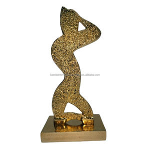 Escultura decorativa de aluminio con acabado dorado para decoración del hogar, escultura de Metal, artículos de regalo Diwali - Product Image 4