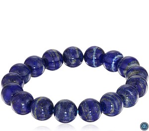 Premium Quality Wholesale 8mm Natural Blue Lapis Lazuli Beaded Bracelet Vintage Style for Women <b>Men</b> Anniversary Gift in Bulk - Product Image 3