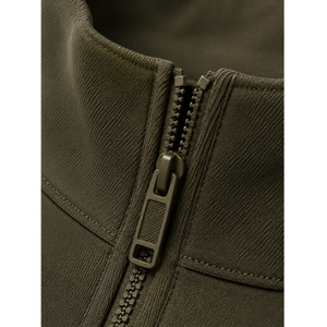 Chaqueta Bomber de Lona Personalizada para Hombre con Cuello Alto y Logotipo Frontal, Chaqueta Deportiva con Cierre Completo - Product Image 4