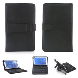 7-Inch Universal Tablet Leather Stand Case with Type C Wired Keyboard Tablet Covers & Cases - Product Image 2