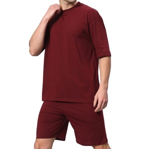 Casual Summer Tracksuit Short Sleeve T Shirts Matching Shorts <b>Set</b> 2 Piece <b>Twin</b> <b>Set</b> High Quality Breathable Cotton <b>Set</b> for Men - Product Image 1