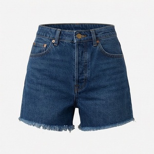 Shorts en jean pour femmes, taille mi-haute, coupe décontractée, coton respirant, qualité supérieure, vêtements de mode estivaux - Product Image 1