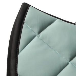 Wholesale 100% Cotton Horse Saddle Pads All Purpose Dressage Riding Pads Soft Padding Two Toned Square <b>Trim</b> Leather Shell Fleece - Product Image 5