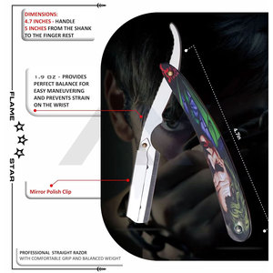 Navaja de Afeitar Profesional de Acero Inoxidable 100%, con Recubrimiento Joker, Herramienta de Afeitado de Precisión para Salón de Belleza, OEM ODM - Product Image 3