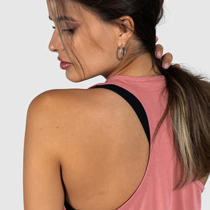 Top de Verano Sexy para Mujer, Diseño Casual sin Mangas con Cuello Redondo, Tela Jersey, Costuras en Contraste, Moda para Mujer, Venta al Por Mayor - Product Image 4