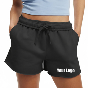 Shorts pour femmes personnalisés avec logo brodé, respirants, courts, 100% coton, haute qualité, vêtements décontractés d'été - Product Image 1