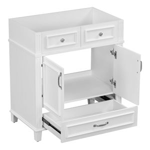 Mobile da Bagno con Struttura in Legno Massello e Ante con Chiusura Ammortizzata, Top da 30 Pollici, Eleganti Mobili da Bagno - Product Image 4
