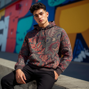 Sudadera con Capucha de Jacquard para Hombre, Etiqueta Personalizada, Tejido Premium, Estilo Casual Urbano, Sudadera Tipo Pullover, Suministro al por Mayor OEM - Product Image 2