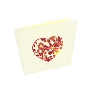 Tarjeta de Quilling Personalizada con Diseño de Corazón y Amor, Tarjeta de Felicitación Hecha a Mano con Sobre, Especial para Todas las Ocasiones - Product Image 3