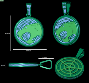 Amuleto de Joyería Fina de Moda, Plata 925 con Baño de Rodio, Personalizado, con Diamantes Cultivados en Laboratorio, Inspirado en Gato Salvaje Tempestadoso de Dibujos Animados, Estilo Hiphop para Fiesta - Product Image 6