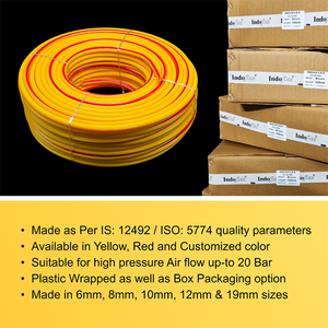 Manguera de Aire para Inflar Neumáticos Ascent India, 8mm DI x 14mm DE, Manguera de PVC Reforzada para Compresor de Aire, 20 Bar - Product Image 4