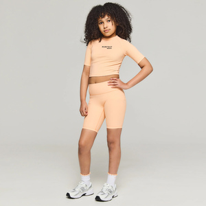 Conjunto Deportivo PERFECT INDUSTRY para Niñas, Top Corto con Cierre y Leggings de Yoga, Alta Elasticidad, Secado Rápido, Transpirable, Spandex/Poliéster - Product Image 2