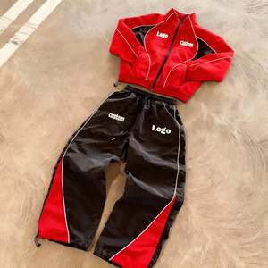 Windbreaker Tracksuit with Zip <b>Jacket</b> &Pants Set Custom Sportswear Outdoor Waterproof Zip up Reflective Nylon Tracksuit for Men - Product Image 3