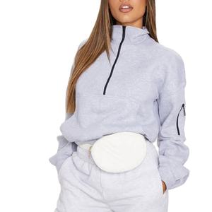 Sudadera Oversize de Mujer con Cremallera de un Cuarto, Estampado Tie-Dye, 100% Algodón Felpa, Ecológica y Transpirable, Venta al por Mayor - Product Image 2