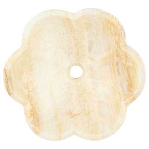 Vasque en onyx blanc afghan en forme de fleur, lavabo en pierre naturelle, finition brossée, vasque de salle de bain contemporaine - Product Image 3