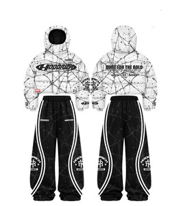 Women's Blue Hooded Tracksuit <b>Full</b> <b>Zip</b> <b>Sweatshirt</b> With Letter Print Breathable Knitted Fabric Autumn Wear - Product Image 6