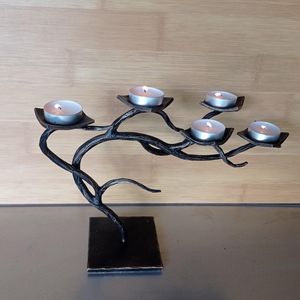 Candelabro de Metal, Portavelas de Hierro, Estilo Vintage, Centro de Mesa para Bodas, Regalo para Parejas, Producto de Metal para Velas - Product Image 2