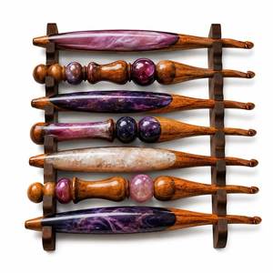 ชุดเข็มโครเชต์ไม้สีสันสดใส SOFIYA CRAFT รูปทรงตามหลักสรีรศาสตร์ พร้อมความยาว 20 ซม. และความหนา 3 มม. สำหรับถักไหมพรมด้วยมือ - Product Image 6