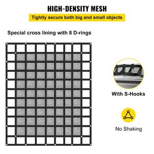 Cargo Control Accessories Heavy Duty 8\" X 6.7\" Cargo <b>Net</b> <b>Mesh</b> for Pickup Truck Bed Featuring S-Hooks Cam Buckles Cross Str - Product Image 6
