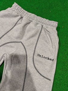2026 Custom Unisex Haidergrey Color Heavy Weight 100% Cotton Fleece DTF Print Sweatpants with Embroidery <b>Cuffed</b> <b>Jogger</b> for Men - Product Image 3