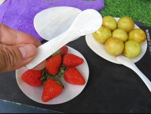 Handcrafted Natural Buffalo Horn Spoons Set Eco-Friendly Rustic High Polished Small Serving & Dessert Spoon - Product Image 1