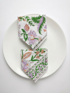 Floral Cotton <b>Cloth</b> Napkin Square Printed Handmade Custom <b>Table</b> <b>Linen</b> Fashty Lifestyle Rajasthan 80x120cm for Wedding Party - Product Image 3