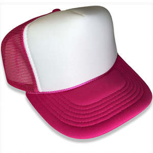 Casquette de camionneur en toile respirante et imperméable à 6 panneaux en maille rose, réglable, unisexe, style décontracté, pour adultes, toutes saisons - Product Image 4
