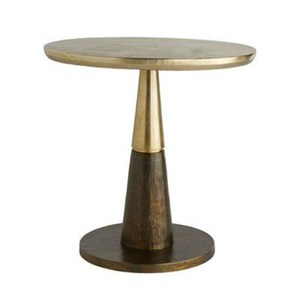 Traditional Brass <b>Side</b> <b>Table</b> <b>Round</b> Top Antique Finish Metal Frame Living Room Furniture Decorative Coffee <b>Table</b> - Product Image 4
