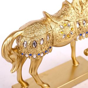 ของตกแต่งโต๊ะทำงานสไตล์จีนใหม่ งานฝีมือเรซิ่น สำหรับสำนักงาน ห้องนั่งเล่น ทางเข้าบ้าน ตู้ไวน์ ของตกแต่งรูปม้า - Product Image 3