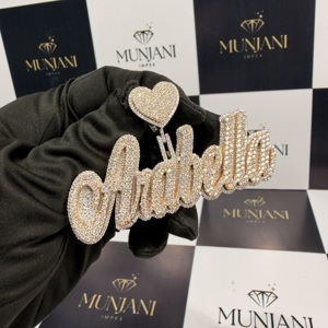 จี้เพชรโมอิสซาไนต์ VVS สุดหรู ชุบทองคำสีกุหลาบ สลักชื่อ Arabella ของขวัญสำหรับงานปาร์ตี้ เหมาะสำหรับสร้อยคอเพชรสุดหรู - Product Image 6