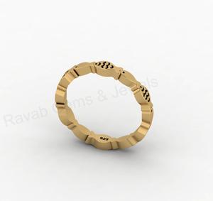 แหวนเงินแท้ 925 ชุบทอง 18K ดีไซน์เก๋ ลายปลา แบบซ้อนได้ ลายคลื่น สำหรับงานปาร์ตี้ เหมาะสำหรับผู้หญิง - Product Image 2