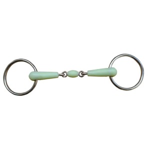 Bocado de acero inoxidable con anillo suelto y rodillo de cobre para entrenamiento y equitación - Product Image 3