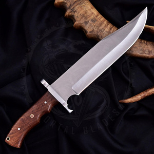 Camping Bowie Knife Special Edition Handmade Stainless Steel Hunting Knife with Leather Cover Ready Stock Immediate Shipping - Product Image 2