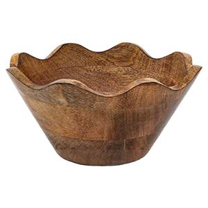 Bol en bois de style floral, léger, écologique, bols à fruits, artisanat, design moderne, bol de service, accessoires de table - Product Image 1