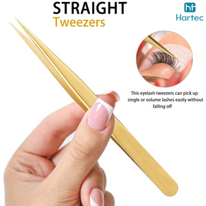 Custom Color Professional Eyelash Extension Tweezers, Gold Precision Lash Tools High Quality Manufacturing Beauty Tools - Product Image 4