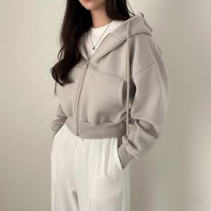 Sudaderas con Capucha para Mujer, Manga Larga, con Cordón Ajustable, Sudadera Corta, Jersey Deportivo, Top - Product Image 1