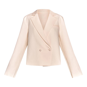 Blazer de sarga extragrande de un solo botón para mujer 2026 OEM, chaqueta de traje informal de moda para oficina, venta al por mayor, ropa de trabajo personalizada para otoño - Product Image 2