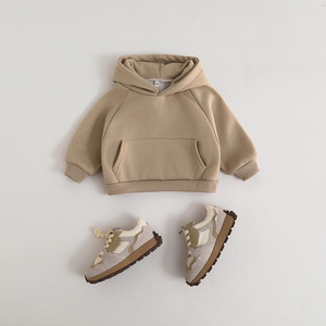 Sudadera con Capucha para Niños, Color Marrón, con Bolsillo, de Algodón y Felpa, Ropa Casual para Otoño e Invierno - Product Image 5