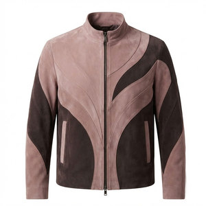 Luxury <b>Suede</b> <b>Leather</b> <b>Jacket</b> With Premium Soft Texture Clean Modern Comfortable Fit For Men Fashion And Seasonal Wear - Product Image 1
