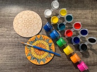 Kit Kerajinan Bingkai Foto Kustom DIY untuk Dewasa, Seni Mandala Kayu, Cetak Letterpress Embossing 2 Warna Delarchi MS39 Buatan Vietnam