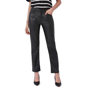Nouveau pantalon élégant en cuir PU écologique pour femme, taille mi-haute, imperméable et respirant, idéal pour l'hiver, coupe droite - Product Image 1