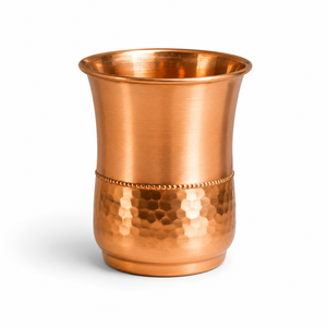 Gobelet martelé en cuivre pur, verre à eau ayurvédique, tasse à boire artisanale pour la maison, l'hôtel, le restaurant, le bar, la cuisine, vente en gros, OEM, ODM - Product Image 1