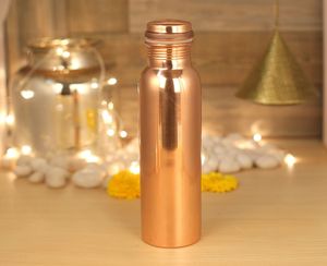 Copper water bottle office <b>desk</b> essential ayurvedic drinkware eco reusable leak proof for <b>work</b> hydration daily routine - Product Image 3