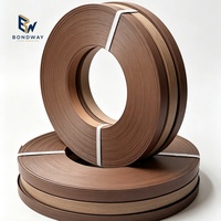 Bande de chant PVC mate autocollante effet bois 22 mm de large, largeur personnalisable 0,4-3 mm pour bordure de plinthe de présentoir de magasin de détail