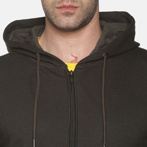 Sudadera con Cremallera Casual para Hombre, 100% Algodón, Ecológica, de Calidad Única, con Diseño Bordado y Patrón Sólido Personalizado, Venta al Por Mayor - Product Image 6