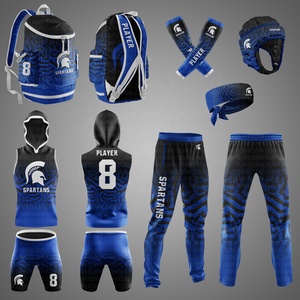 ชุดอเมริกันฟุตบอลแบบแพ็คเกจ 7 คน 7 ชุด พิมพ์ลายแบบซับลิเมชั่น สำหรับผู้ใหญ่ ชุดกีฬา ทีม ชมรม โรงเรียน รับสั่งทำพิเศษ คุณภาพสูง - Product Image 1