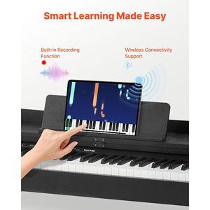 Piano Digital de 88 Teclas Contrapesadas con Teclado Eléctrico, Soporte, Adaptador de Corriente y Pedal Triple - Piano Contrapesado 680 - Product Image 5