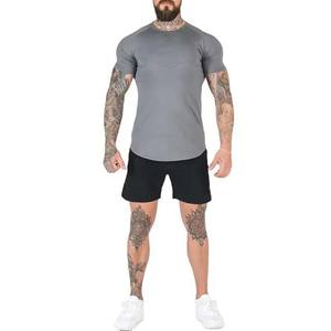 Camiseta Deportiva de Algodón de Manga Corta para Hombre, Estilo Urbano, Corte Regular, con Logotipo Personalizado en la Parte Delantera, Transpirable y de Secado Rápido, Color Gris - Product Image 5